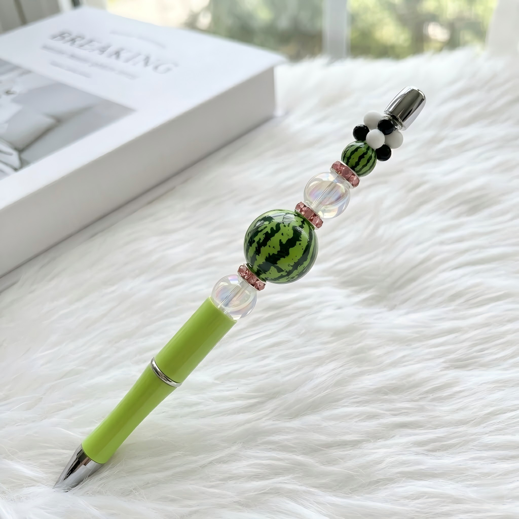 Summer Watermelon Pattern Acrylic Round Beads - 8mm-20mm Mixed | Acrylic Bead for DIY Bracelet Keychain Jewelry Making