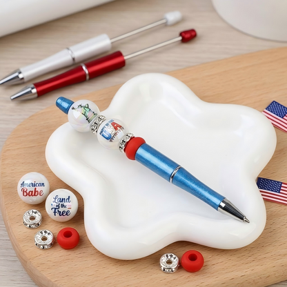 16mm Patriotic USA Theme AB Iridescent Acrylic Beads - Statue of | Acrylic Bead for DIY Bracelet Keychain Jewelry Making