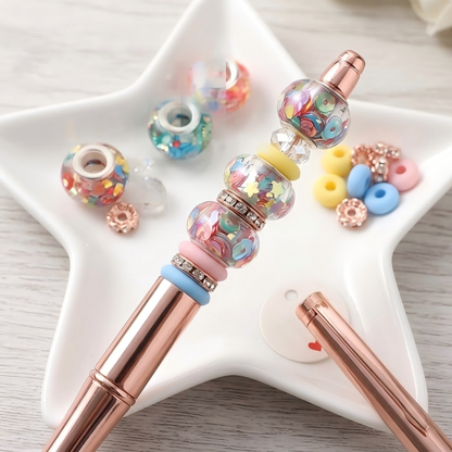 14mm Large Hole European Beads with 5mm Hole - Colorful Resin | Acrylic Bead for DIY Bracelet Keychain Jewelry Making