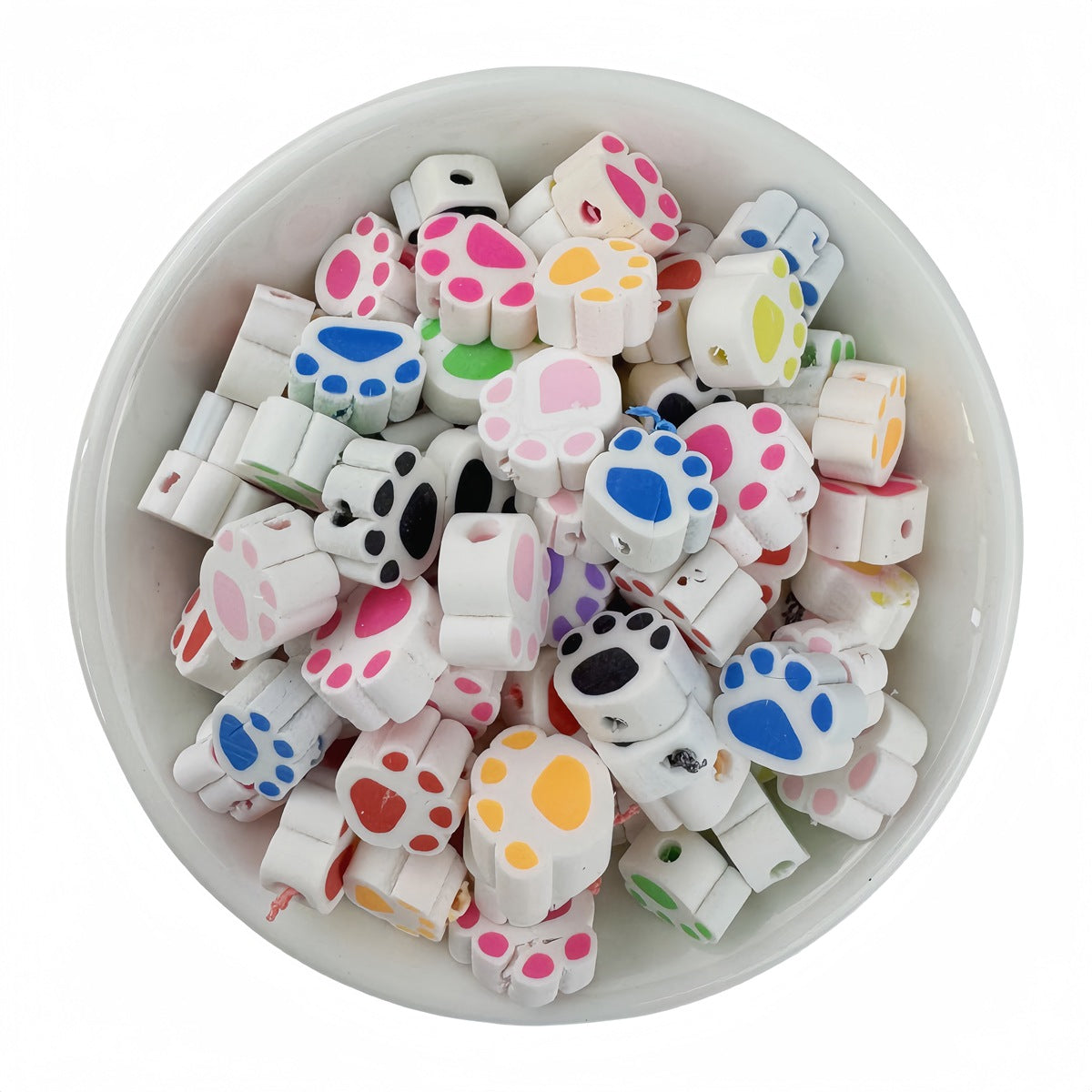 50pcs mixed-color Christmas polymer clay beads, style B - 10mm | Clay Bead for DIY Bracelet Keychain & Boho Jewelry