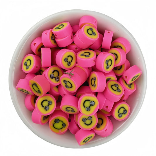 50pcs eyeglasses xiaol polymer clay beads - 10mm | Clay Bead for DIY Bracelet Keychain & Boho Jewelry