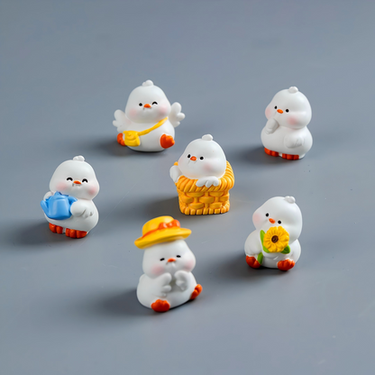 Kawaii White Chick Acrylic Focal Beads - Cute Mini Chicken Charms | Acrylic Bead for DIY Bracelet Keychain Jewelry Making