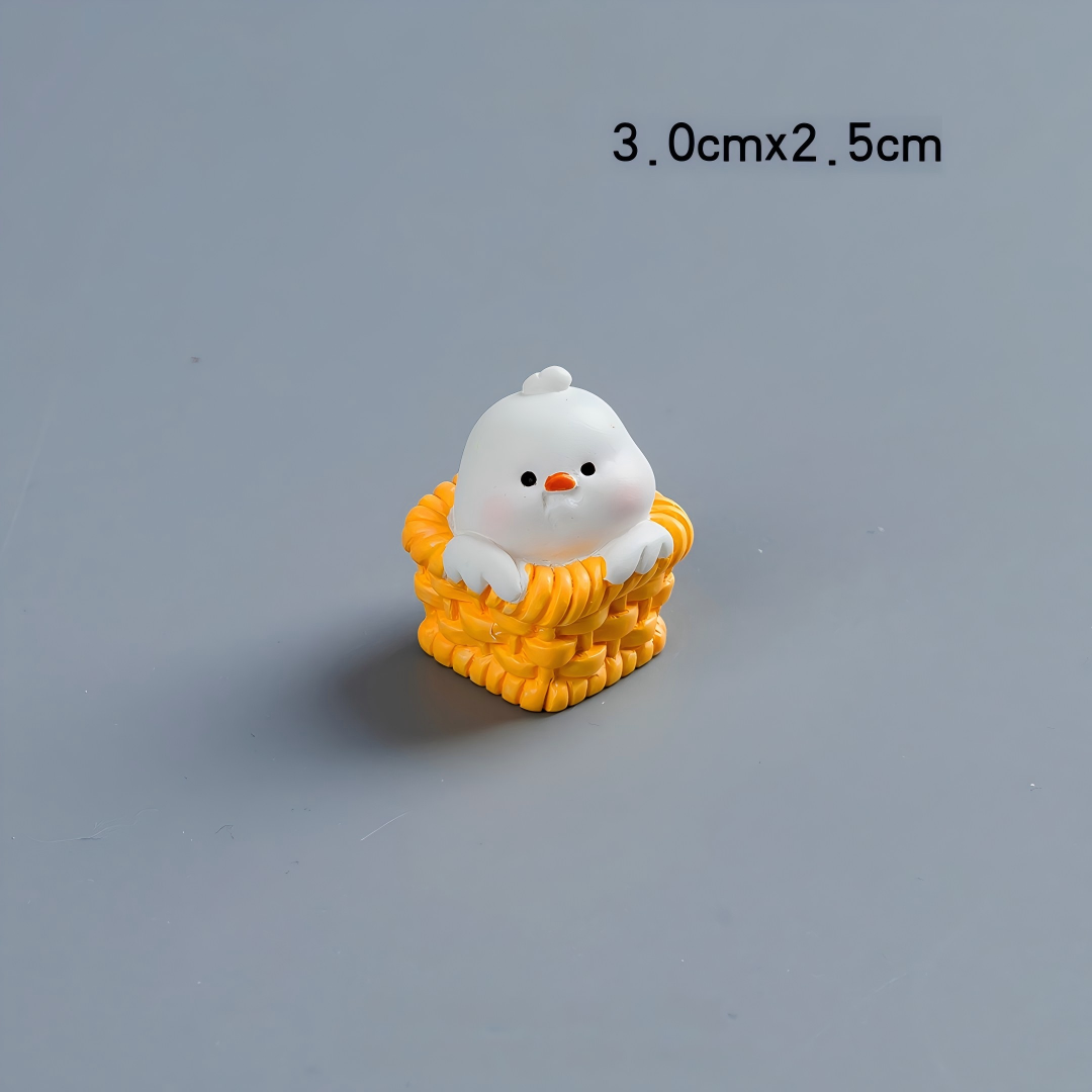 Kawaii White Chick Acrylic Focal Beads - Cute Mini Chicken Charms | Acrylic Bead for DIY Bracelet Keychain Jewelry Making