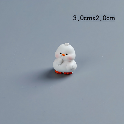 Kawaii White Chick Acrylic Focal Beads - Cute Mini Chicken Charms | Acrylic Bead for DIY Bracelet Keychain Jewelry Making