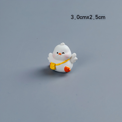 Kawaii White Chick Acrylic Focal Beads - Cute Mini Chicken Charms | Acrylic Bead for DIY Bracelet Keychain Jewelry Making