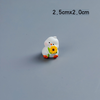 Kawaii White Chick Acrylic Focal Beads - Cute Mini Chicken Charms | Acrylic Bead for DIY Bracelet Keychain Jewelry Making