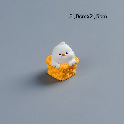 Kawaii White Chick Acrylic Focal Beads - Cute Mini Chicken Charms | Acrylic Bead for DIY Bracelet Keychain Jewelry Making