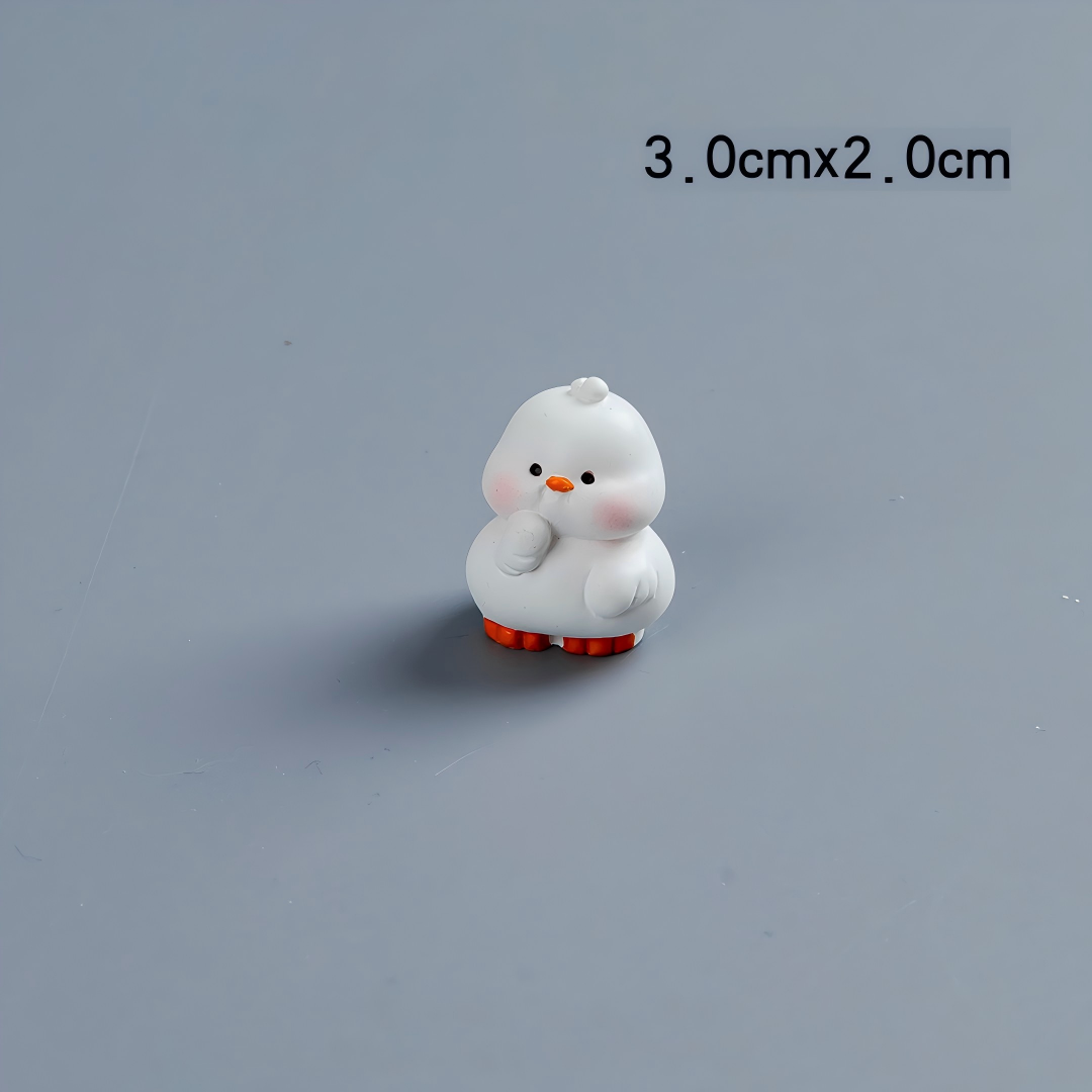 Kawaii White Chick Acrylic Focal Beads - Cute Mini Chicken Charms | Acrylic Bead for DIY Bracelet Keychain Jewelry Making
