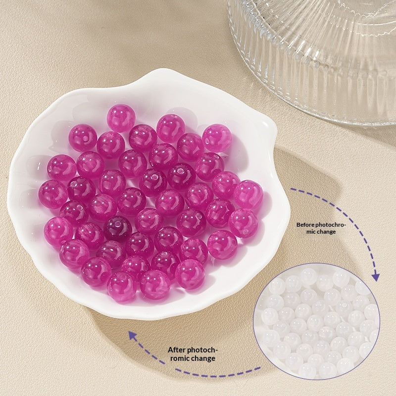 10mm Solar Reactive UV Beads - Light Sensitive Color Changing | Acrylic Bead for DIY Bracelet Keychain Jewelry Making