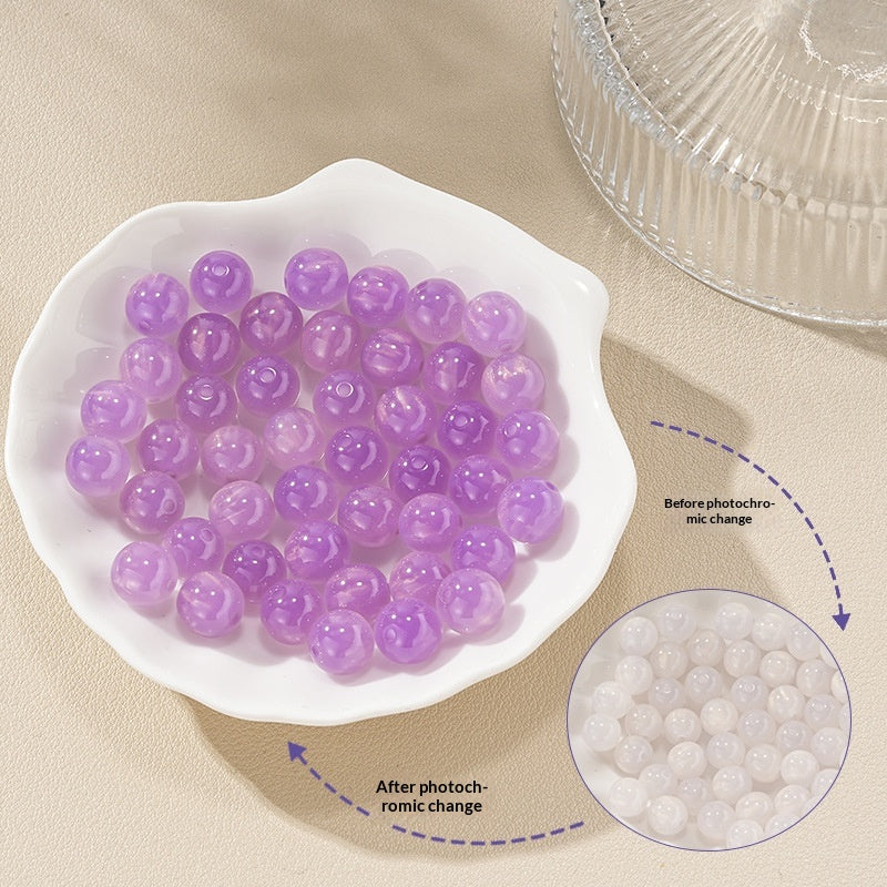 10mm Solar Reactive UV Beads - Light Sensitive Color Changing | Acrylic Bead for DIY Bracelet Keychain Jewelry Making