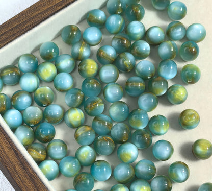 10mm Iridescent Galaxy Resin Beads, 2mm Large Hole Round Spacer | Acrylic Bead for DIY Bracelet Keychain Jewelry Making