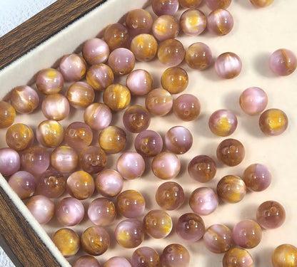 10mm Iridescent Galaxy Resin Beads, 2mm Large Hole Round Spacer | Acrylic Bead for DIY Bracelet Keychain Jewelry Making