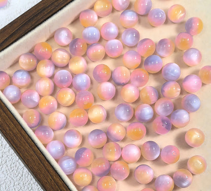10mm Iridescent Galaxy Resin Beads, 2mm Large Hole Round Spacer | Acrylic Bead for DIY Bracelet Keychain Jewelry Making