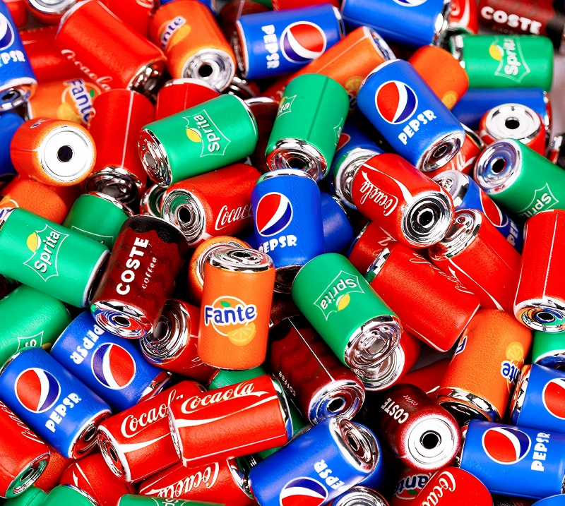 Mini Soda Can & Chocolate Bean Acrylic Beads, 12x20mm 3mm Large | Acrylic Bead for DIY Bracelet Keychain Jewelry Making
