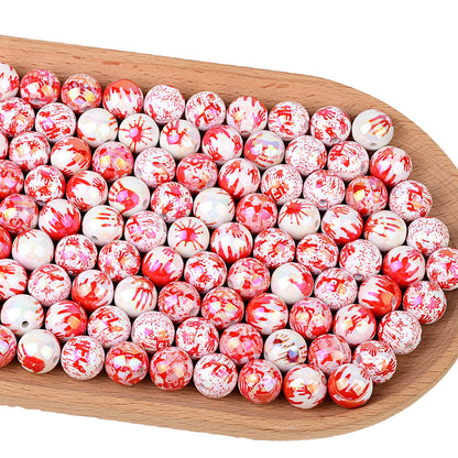 16mm Halloween Bloody Handprint Acrylic Beads, Iridescent AB Blood | Acrylic Bead for DIY Bracelet Keychain Jewelry Making
