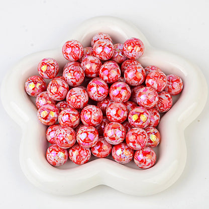 16mm Halloween Bloody Handprint Acrylic Beads, Iridescent AB Blood | Acrylic Bead for DIY Bracelet Keychain Jewelry Making