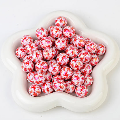 16mm Halloween Bloody Handprint Acrylic Beads, Iridescent AB Blood | Acrylic Bead for DIY Bracelet Keychain Jewelry Making