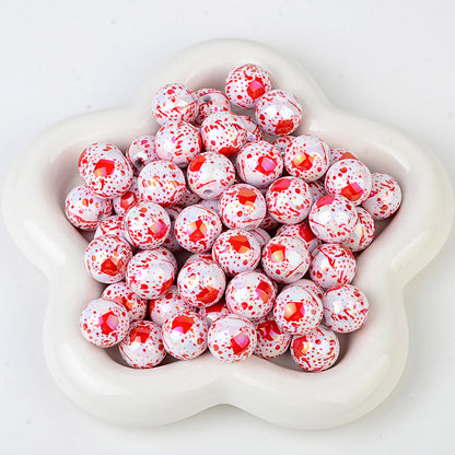 16mm Halloween Bloody Handprint Acrylic Beads, Iridescent AB Blood | Acrylic Bead for DIY Bracelet Keychain Jewelry Making
