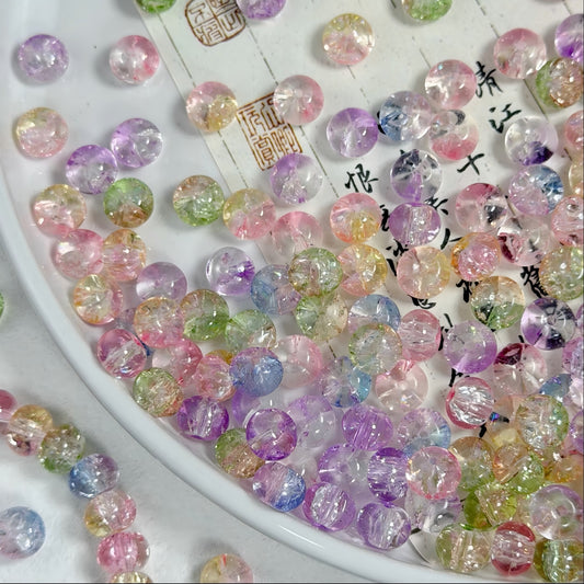 10x8mm Rondelle Faceted Crystal Glass Beads, 1.5mm Hole Wheel | Acrylic Bead for DIY Bracelet Keychain Jewelry Making