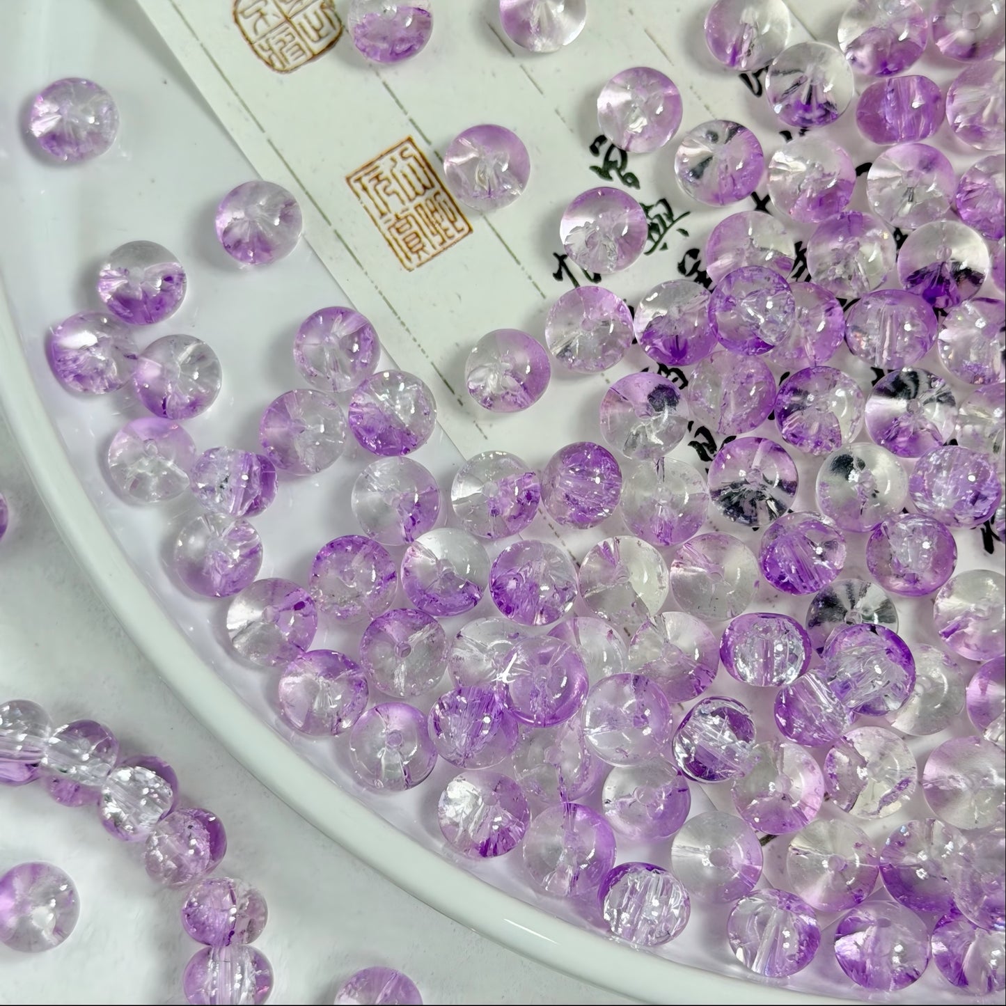 10x8mm Rondelle Faceted Crystal Glass Beads, 1.5mm Hole Wheel | Acrylic Bead for DIY Bracelet Keychain Jewelry Making