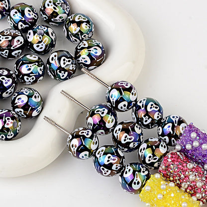 16mm Halloween Ombre Bubblegum Beads, Spooky Watercolor Acrylic | Acrylic Bead for DIY Bracelet Keychain Jewelry Making