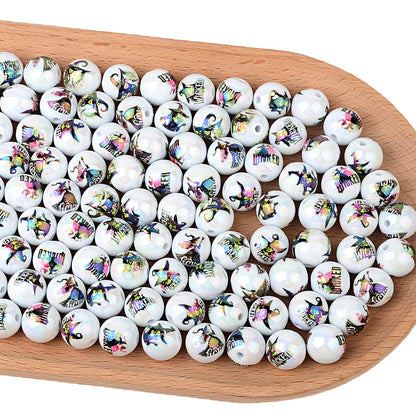 16mm Halloween Witch Bubblegum Beads, AB Luster Wicked Spooky | Acrylic Bead for DIY Bracelet Keychain Jewelry Making
