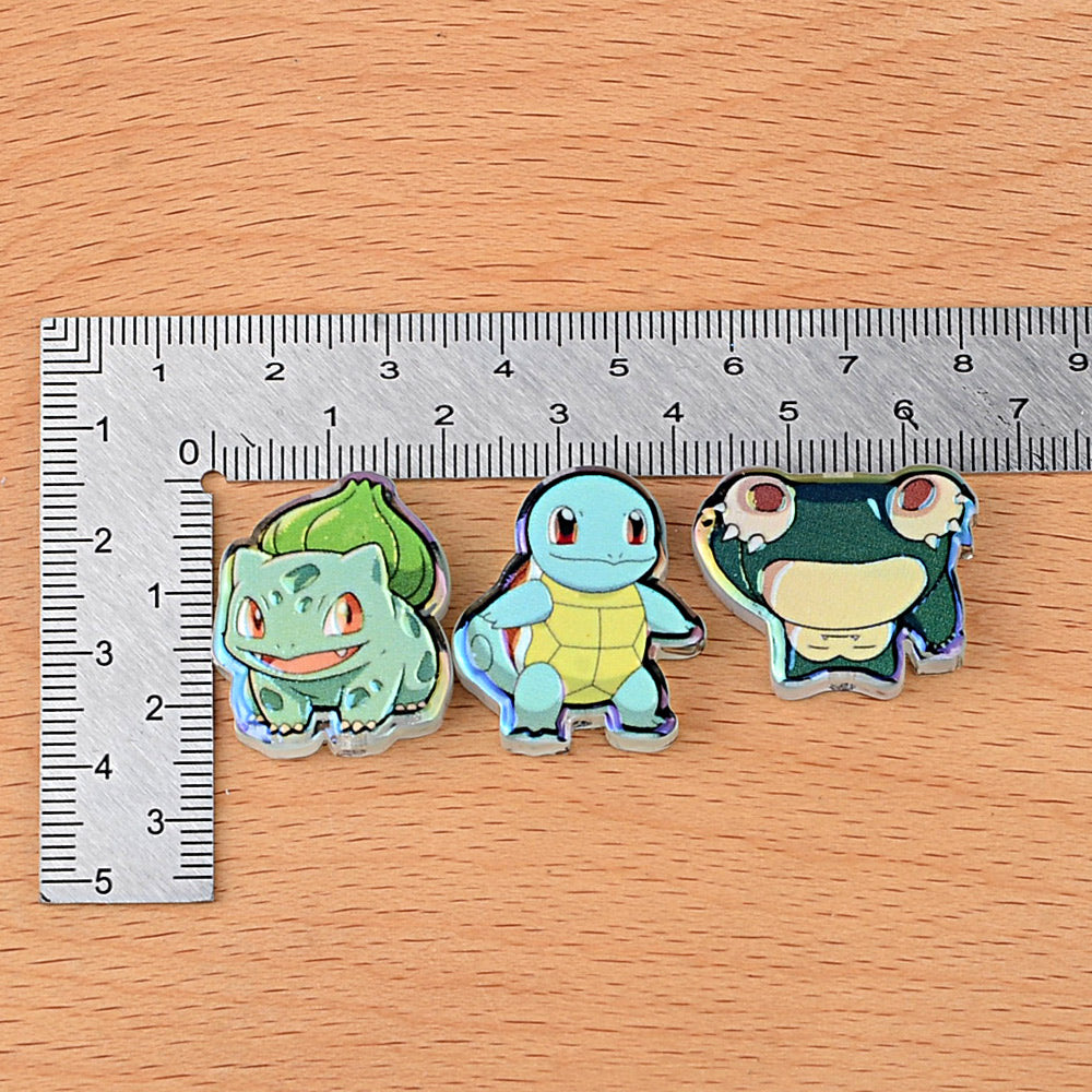 Pokemon Anime Characters Bubblegum Beads, AB Iridescent Acrylic | Acrylic Bead for DIY Bracelet Keychain Jewelry Making
