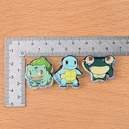 Pokemon Anime Characters Bubblegum Beads, AB Iridescent Acrylic | Acrylic Bead for DIY Bracelet Keychain Jewelry Making