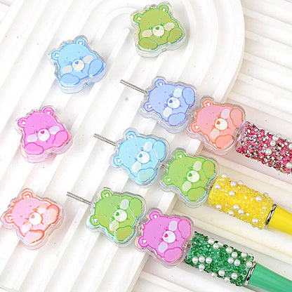 Funny Sarcastic Bears Acrylic Focal Beads, AB Iridescent Adult | Acrylic Bead for DIY Bracelet Keychain Jewelry Making