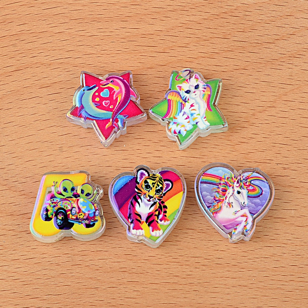 90s Retro Rainbow Animals Acrylic Bubblegum Beads, AB Iridescent | Acrylic Bead for DIY Bracelet Keychain Jewelry Making