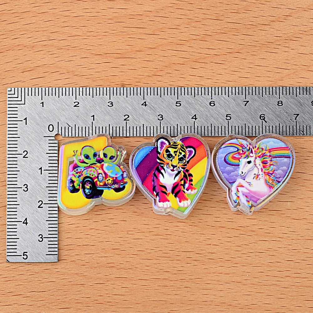 90s Retro Rainbow Animals Acrylic Bubblegum Beads, AB Iridescent | Acrylic Bead for DIY Bracelet Keychain Jewelry Making