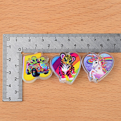 90s Retro Rainbow Animals Acrylic Bubblegum Beads, AB Iridescent | Acrylic Bead for DIY Bracelet Keychain Jewelry Making