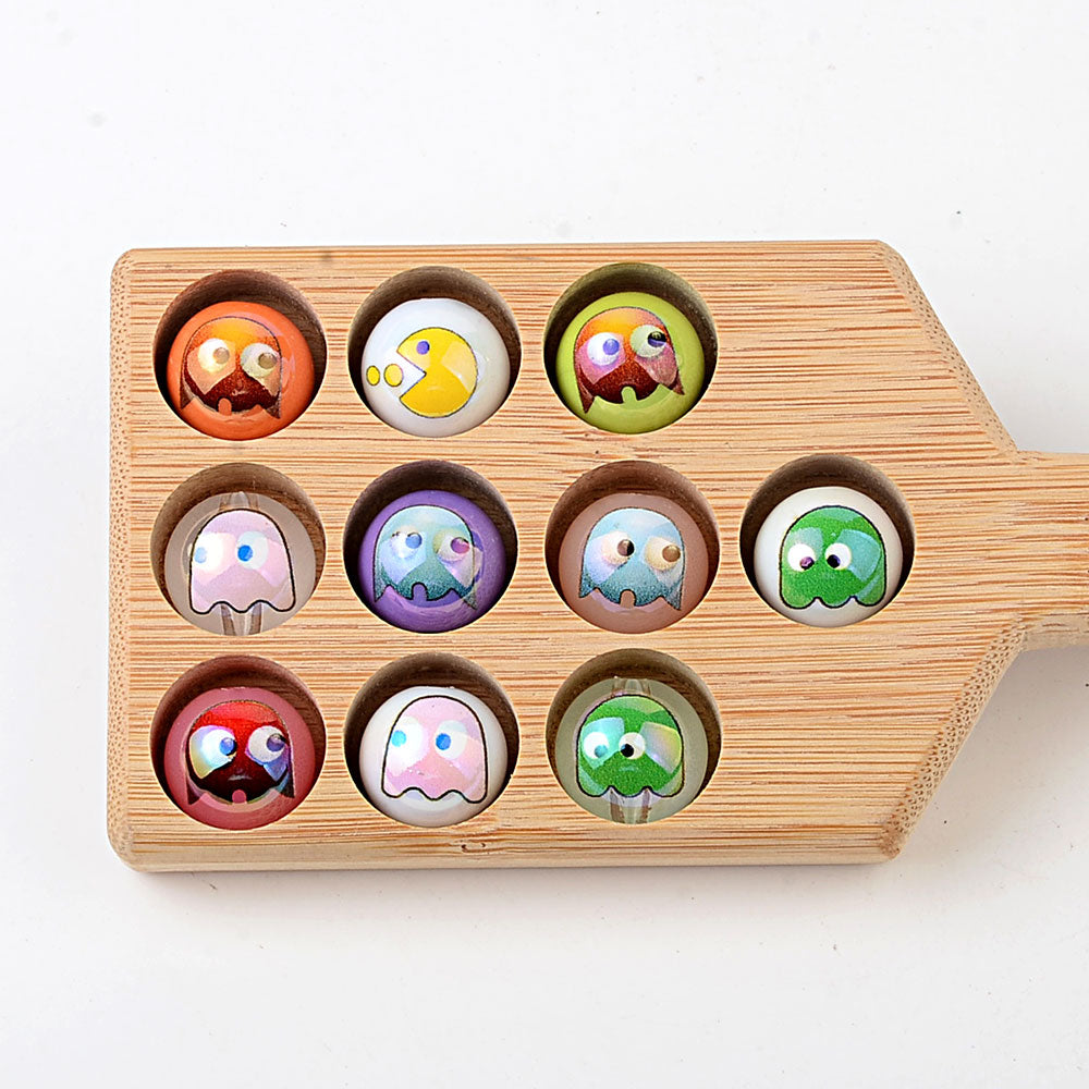 3D Retro Arcade Game Characters Resin Focal Beads, Cute Pac-Man & | Acrylic Bead for DIY Bracelet Keychain Jewelry Making