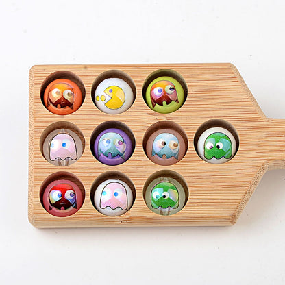 3D Retro Arcade Game Characters Resin Focal Beads, Cute Pac-Man & | Acrylic Bead for DIY Bracelet Keychain Jewelry Making