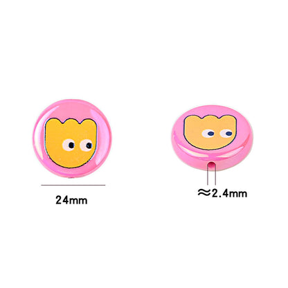 3D Retro Arcade Game Characters Resin Focal Beads, Cute Pac-Man & | Acrylic Bead for DIY Bracelet Keychain Jewelry Making