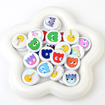 3D Retro Arcade Game Characters Resin Focal Beads, Cute Pac-Man & | Acrylic Bead for DIY Bracelet Keychain Jewelry Making