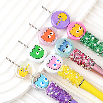 3D Retro Arcade Game Characters Resin Focal Beads, Cute Pac-Man & | Acrylic Bead for DIY Bracelet Keychain Jewelry Making