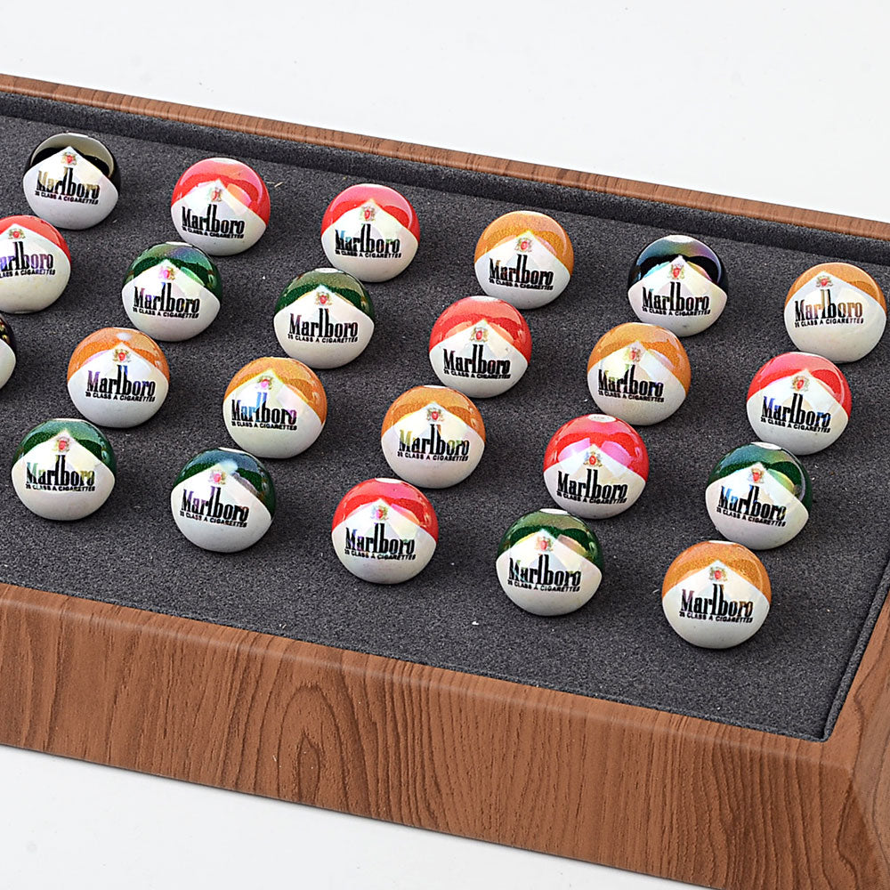 16mm Retro Cigarette Brand Bubblegum Beads, AB Iridescent Classic | Acrylic Bead for DIY Bracelet Keychain Jewelry Making