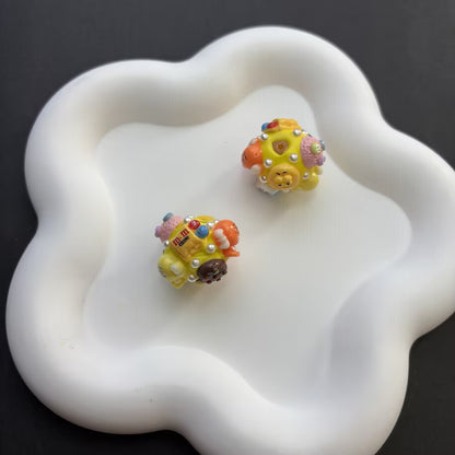 3D Hand-Painted Acrylic Chunky Beads for Beadable Pens, Rhinestone | Acrylic Bead for DIY Bracelet Keychain Jewelry Making
