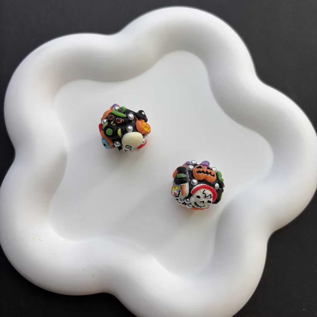 3D Hand-Painted Acrylic Chunky Beads for Beadable Pens, Rhinestone | Acrylic Bead for DIY Bracelet Keychain Jewelry Making