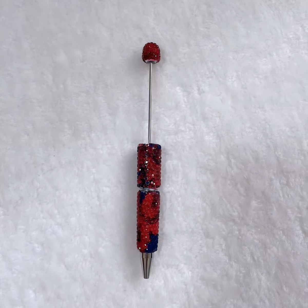 DIY Beadable Pens Bling Full Rhinestone Patterned Bead Pens, Tie-Dye Camo Marble Crystal Ballpoint Pens for Crafting Gifts (Pens Only)