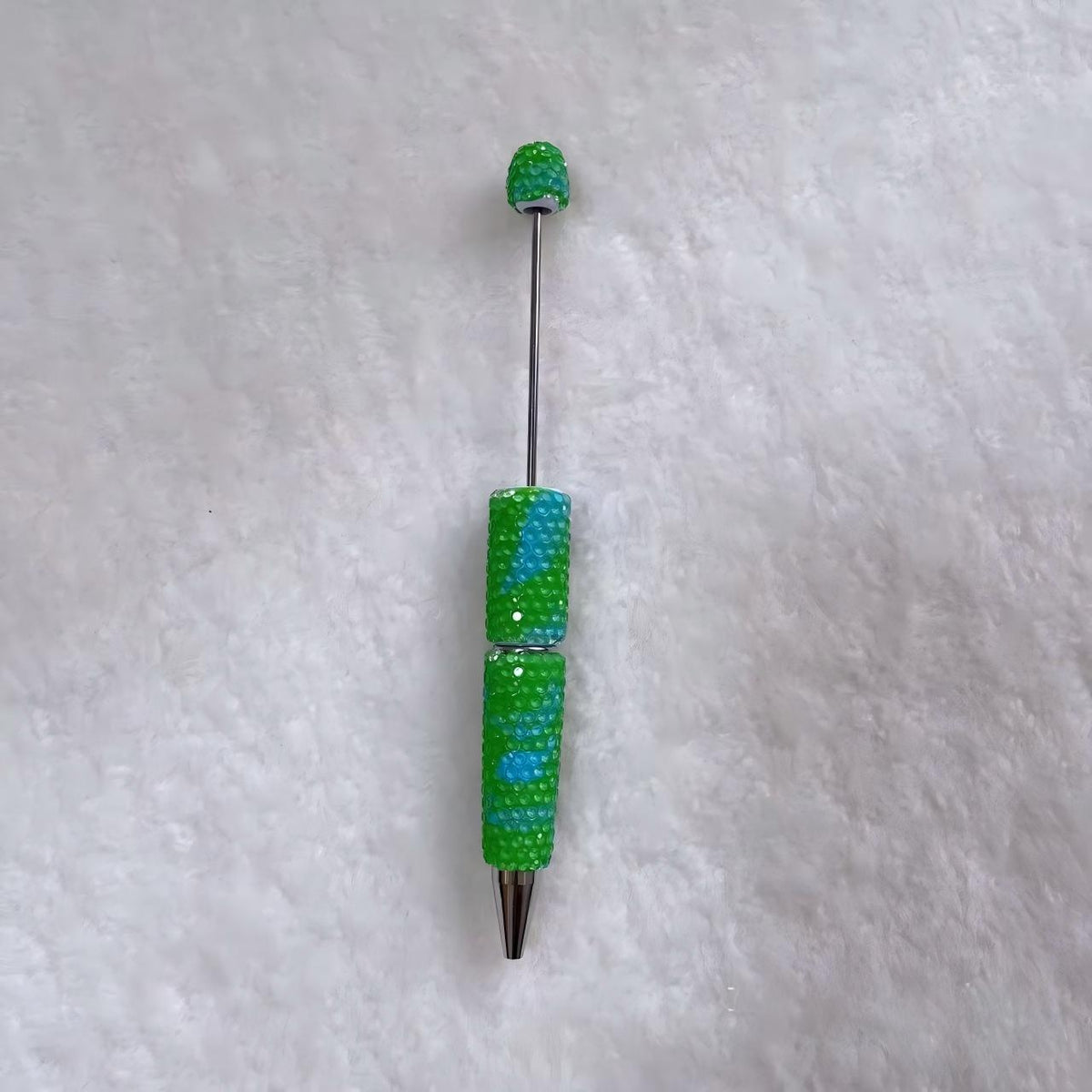 DIY Beadable Pens Bling Full Rhinestone Patterned Bead Pens, Tie-Dye Camo Marble Crystal Ballpoint Pens for Crafting Gifts (Pens Only)