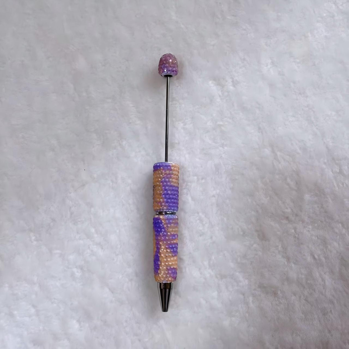 DIY Beadable Pens Bling Full Rhinestone Patterned Bead Pens, Tie-Dye Camo Marble Crystal Ballpoint Pens for Crafting Gifts (Pens Only)