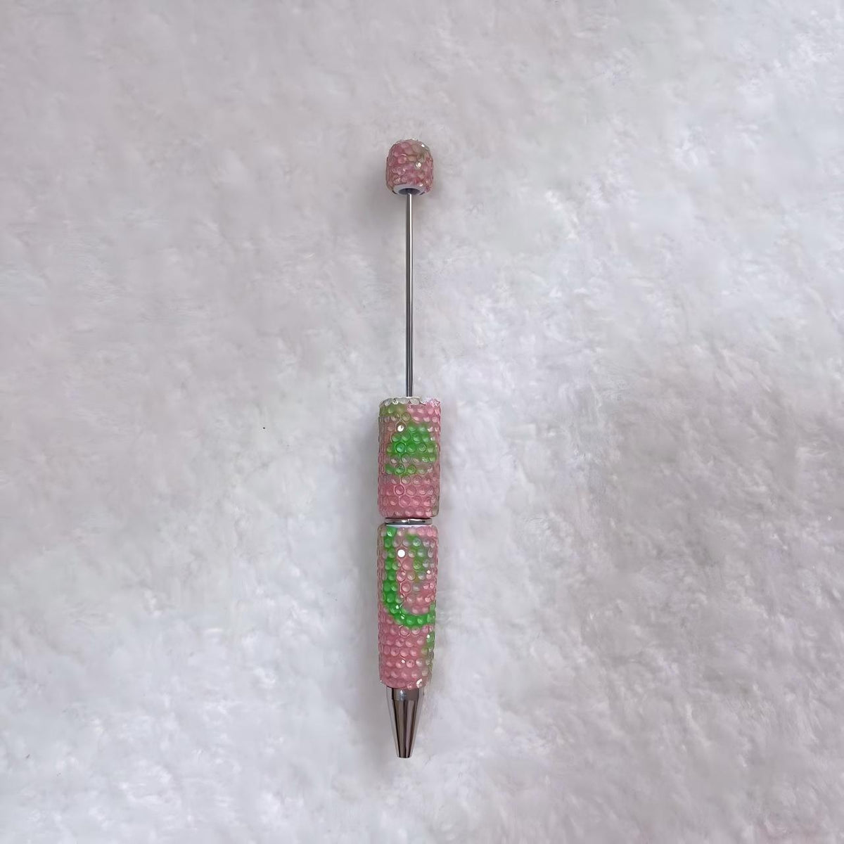 DIY Beadable Pens Bling Full Rhinestone Patterned Bead Pens, Tie-Dye Camo Marble Crystal Ballpoint Pens for Crafting Gifts (Pens Only)