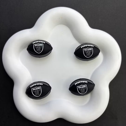 Team Sports Football Silicone Beads, Cute Rugby Focal Beads for Beadable Pens & DIY Keychains | NFL Team Beads