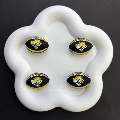 Team Sports Football Silicone Beads, Cute Rugby Focal Beads for Beadable Pens & DIY Keychains | NFL Team Beads