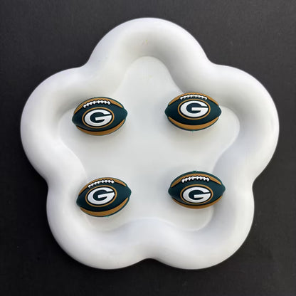 Team Sports Football Silicone Beads, Cute Rugby Focal Beads for Beadable Pens & DIY Keychains | NFL Team Beads