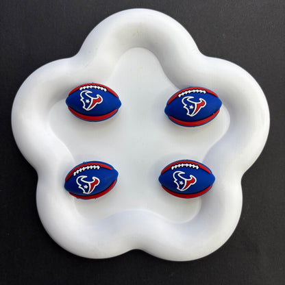 Team Sports Football Silicone Beads, Cute Rugby Focal Beads for Beadable Pens & DIY Keychains | NFL Team Beads