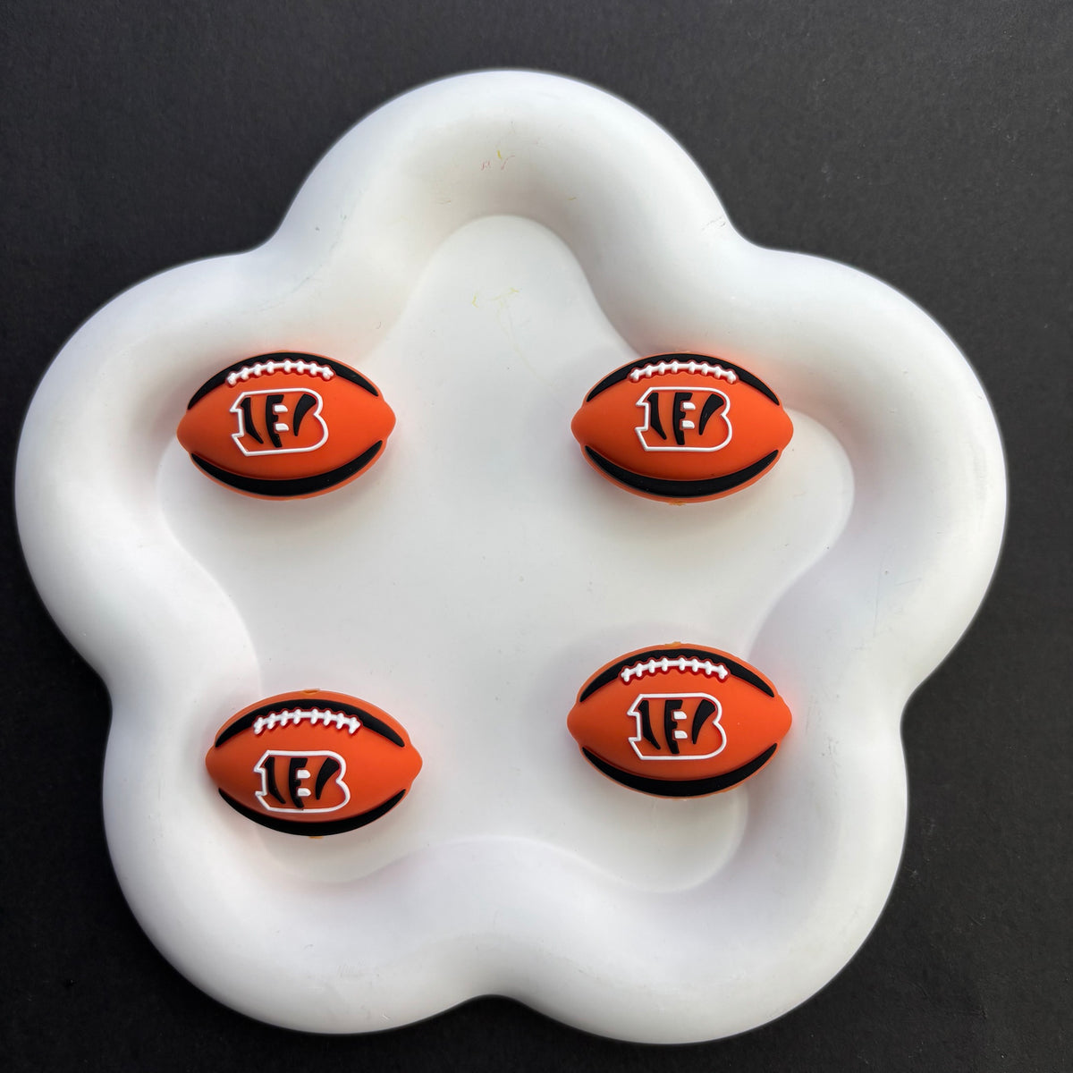 Team Sports Football Silicone Beads, Cute Rugby Focal Beads for Beadable Pens & DIY Keychains | NFL Team Beads
