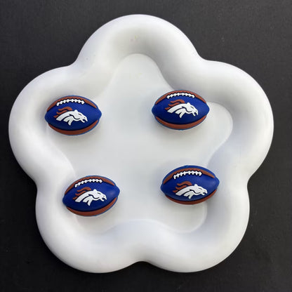 Team Sports Football Silicone Beads, Cute Rugby Focal Beads for Beadable Pens & DIY Keychains | NFL Team Beads